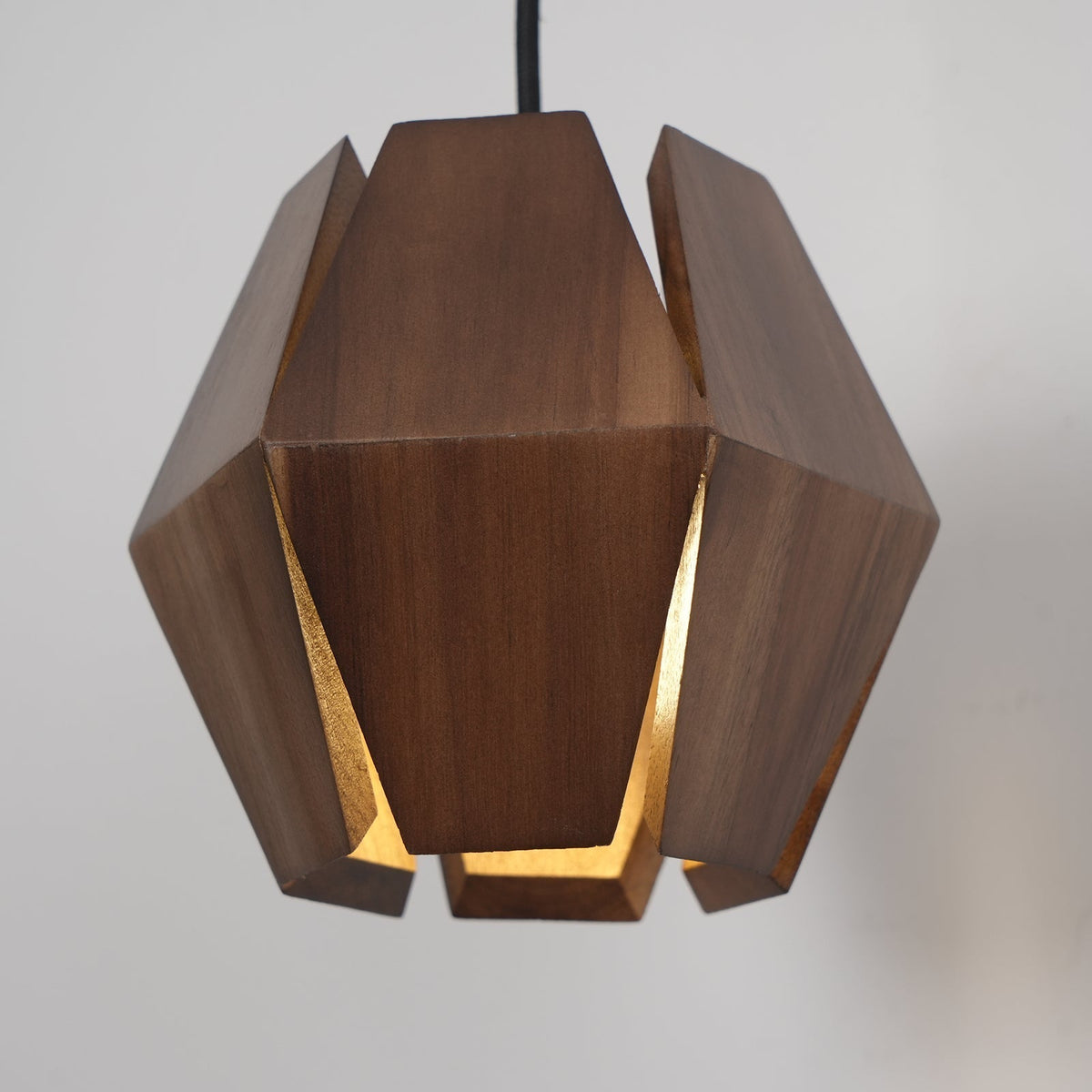 Wandleuchte Geometrischer Holzlampenschirm Warmes Leuchten Nordisch Minimalistisch Akzent