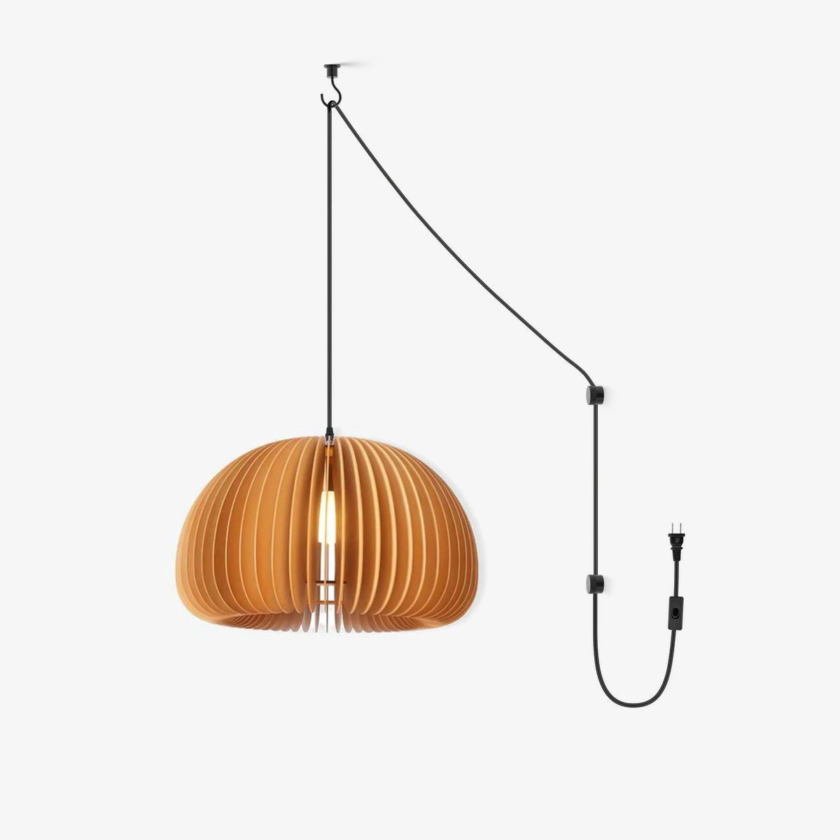 Enoris Retro-Pendelleuchte aus Holz