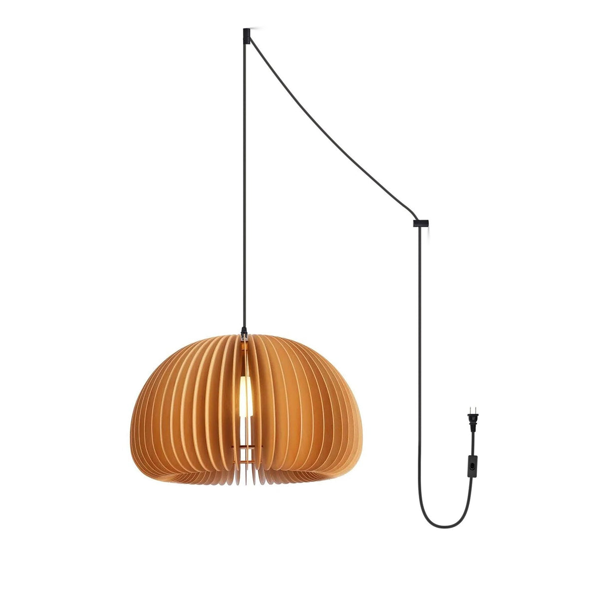 Enoris Retro-Pendelleuchte aus Holz