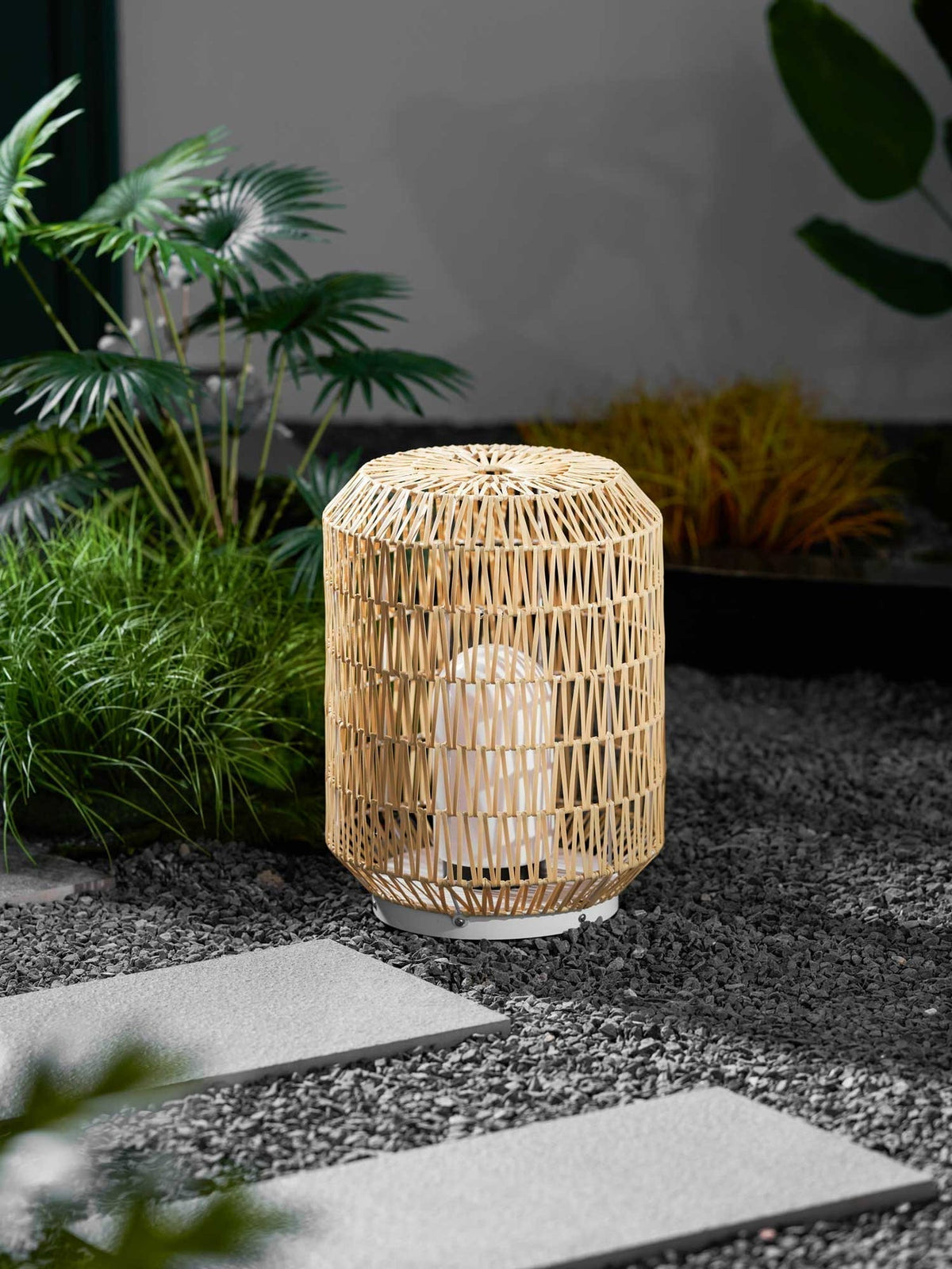 Ravalella Rattan-Außen-Tischleuchte