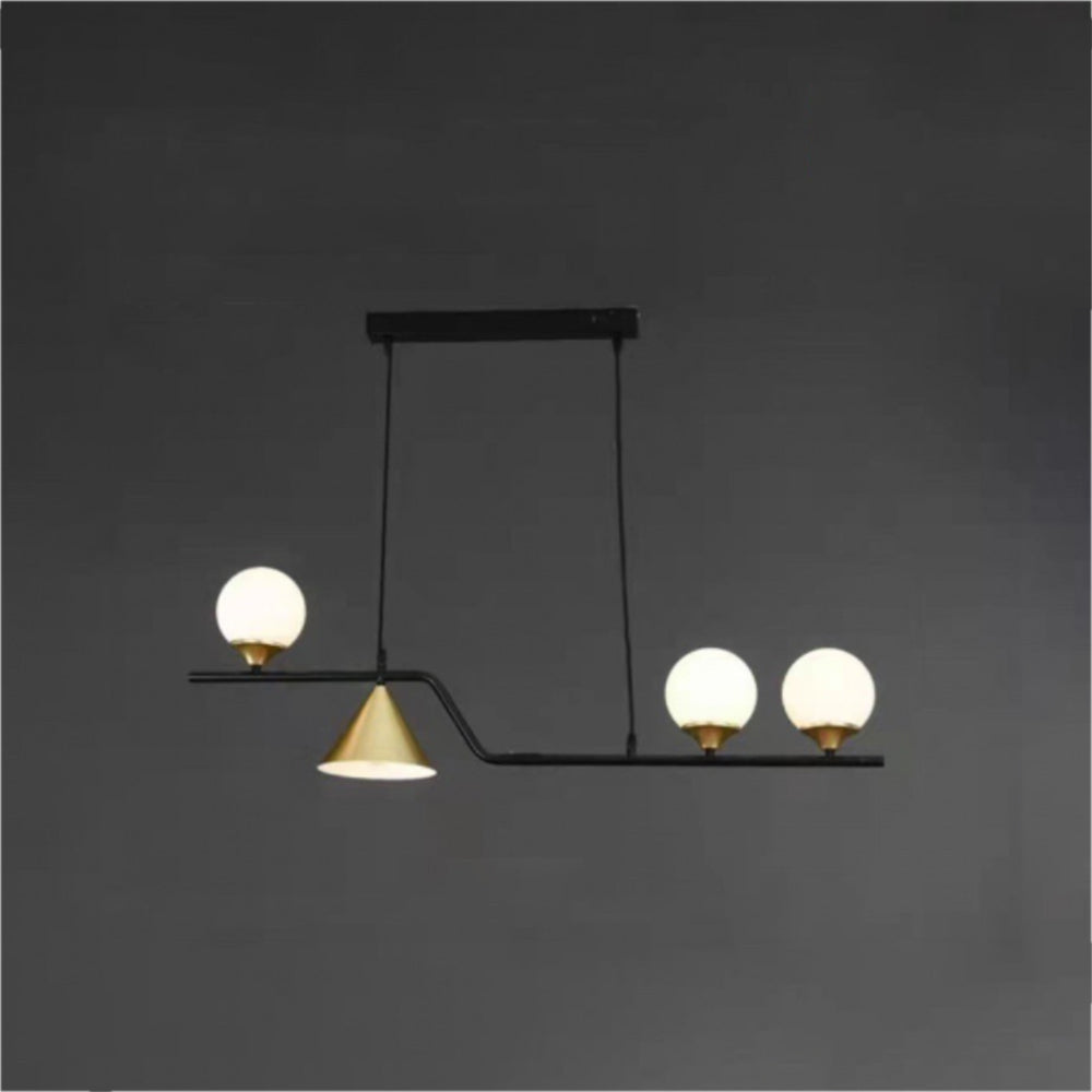 Arisha Moderne LED Pendelleuchte Schwarz/Gold Glas Wohnzimmer/Schlafzimmer