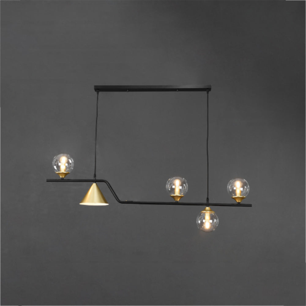 Arisha Moderne LED Pendelleuchte Schwarz/Gold Glas Wohnzimmer/Schlafzimmer