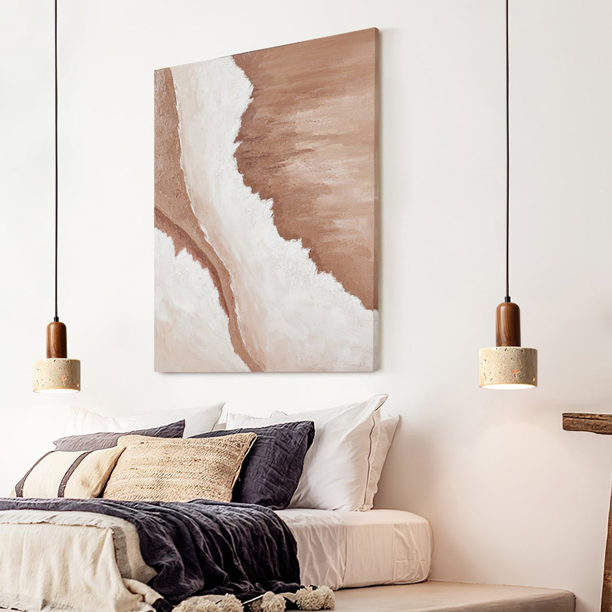 Seroaya Travertine Pendelleuchte Sechs Stil
