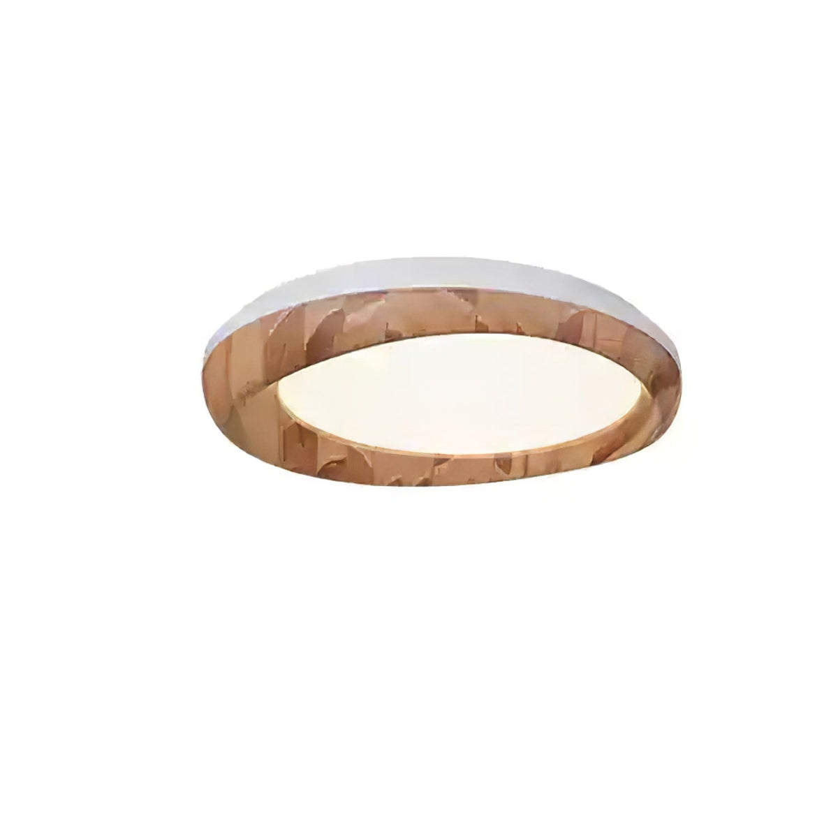 Eurtheara Deckenleuchte aus organischem Holz und Milchglas