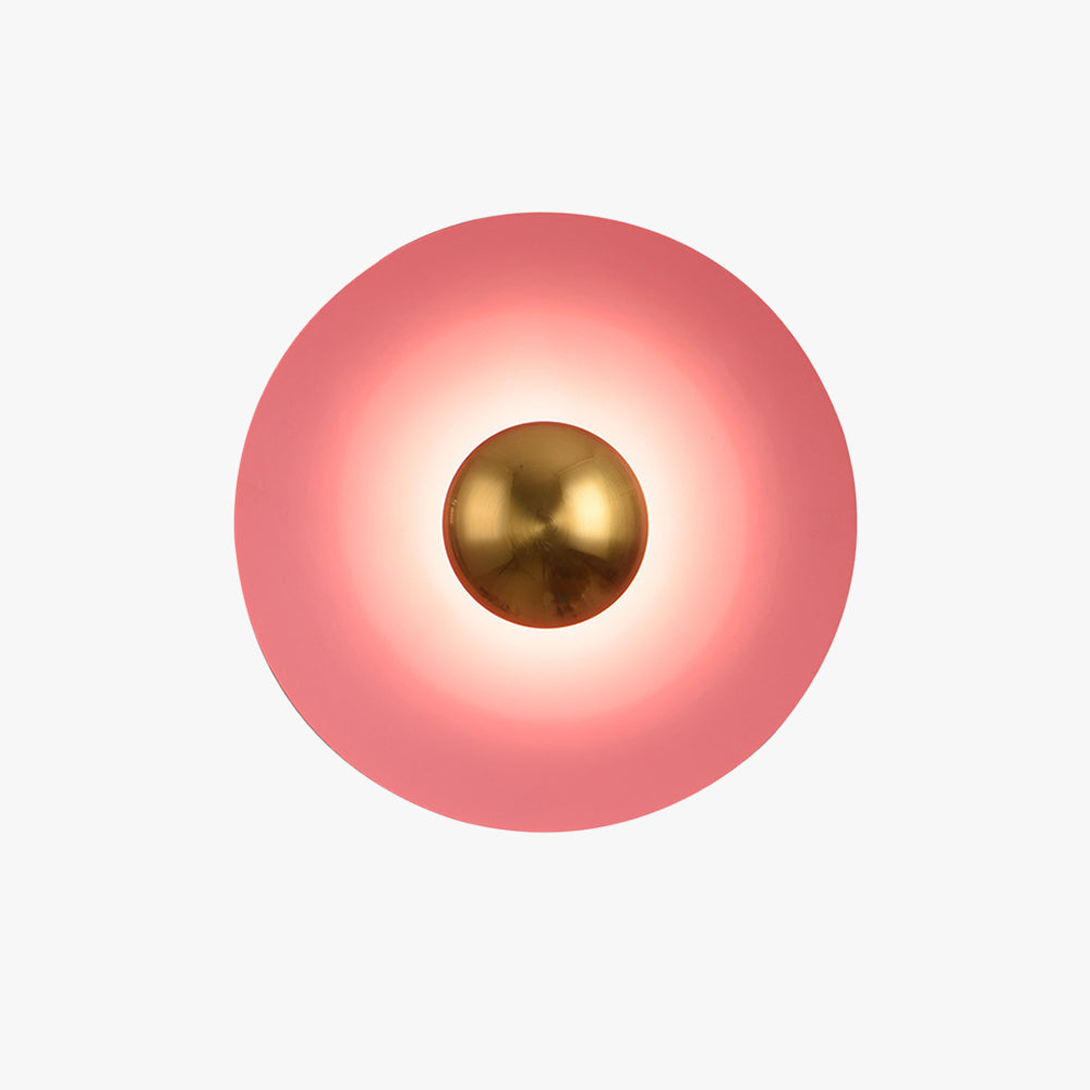Valentina Minimalistisch Platte LED Innenbereich Wandleuchte Metall Hotel