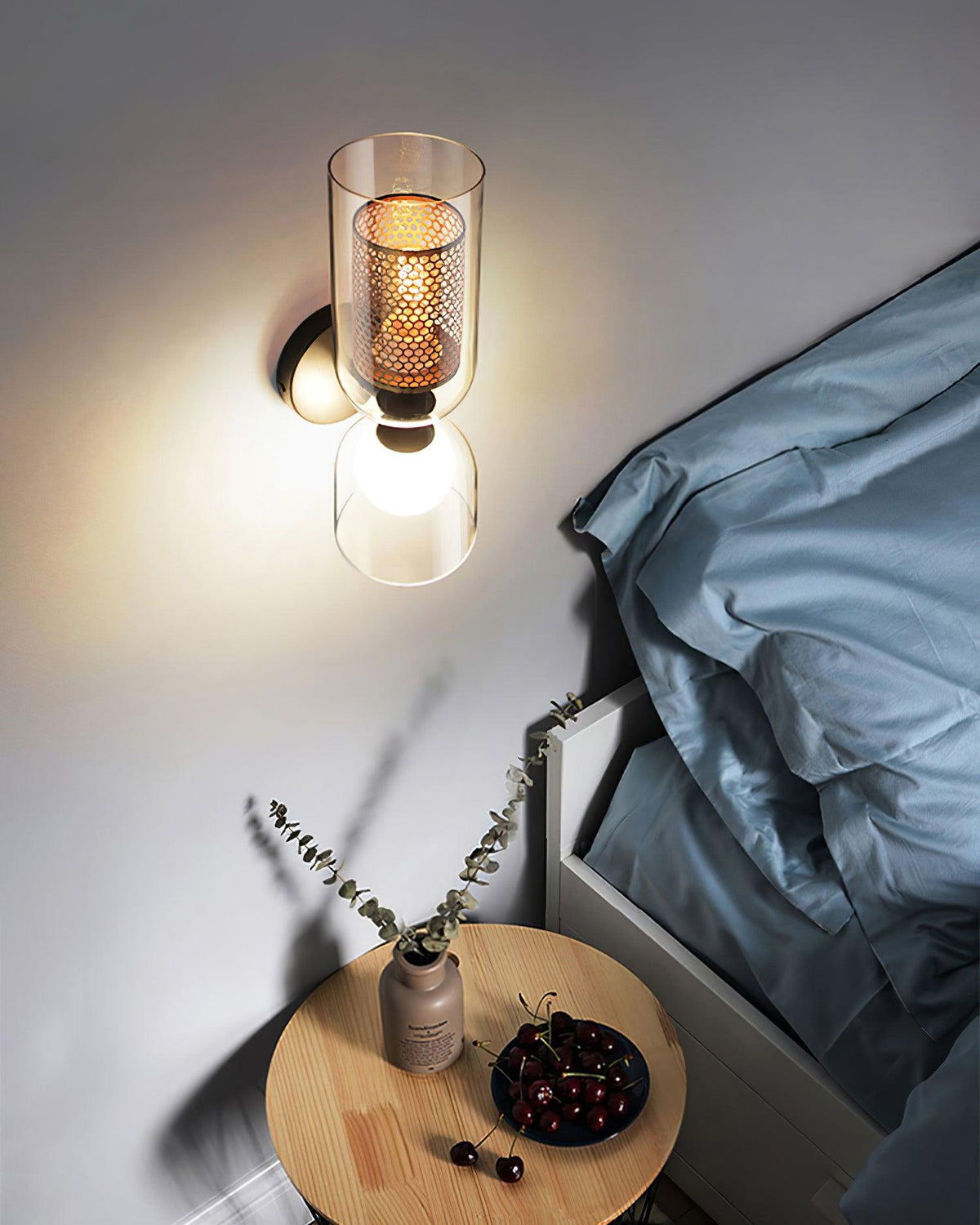 Alvynan Premium skandinavische Kunstglas-Wandleuchte