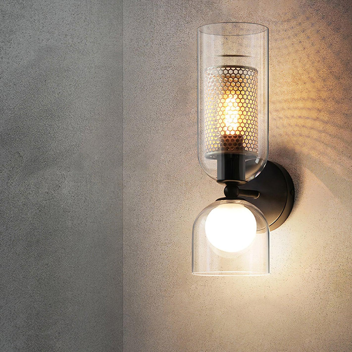 Alvynan Premium skandinavische Kunstglas-Wandleuchte