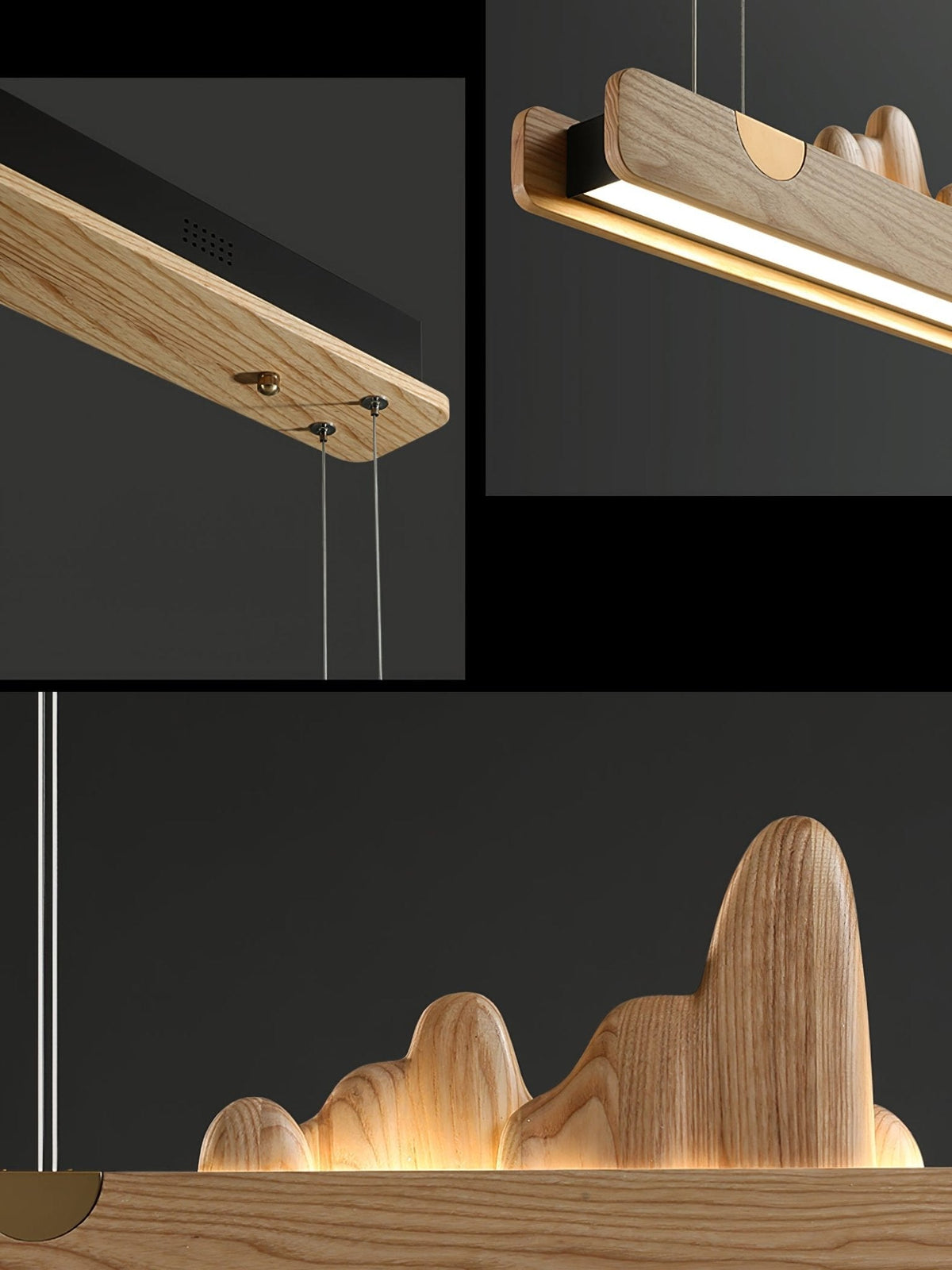 Elvaaine moderne Pendelleuchte aus Holz