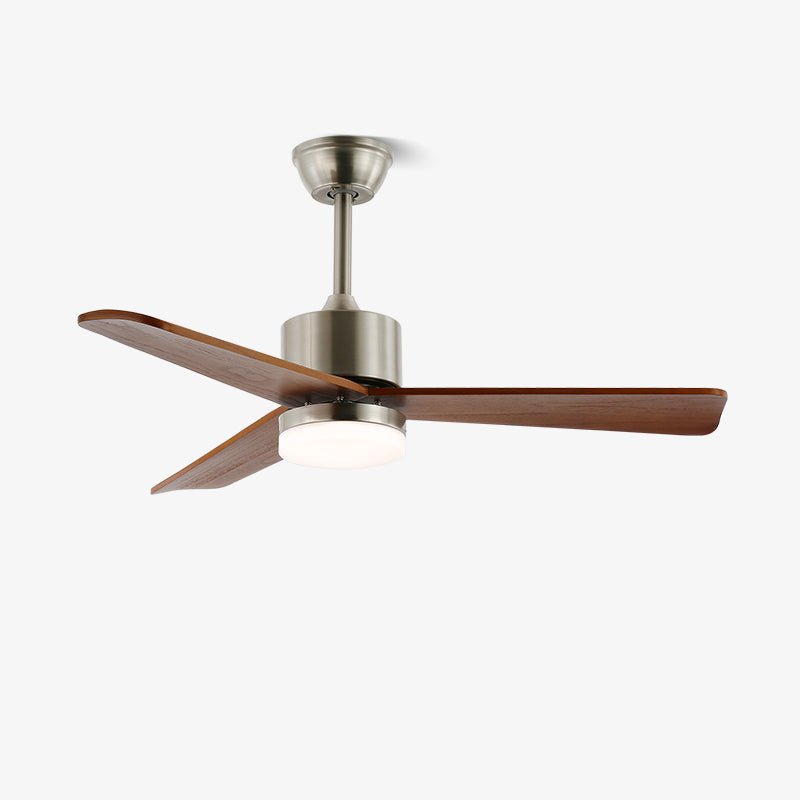 Ventio minimalistisch Silber Holz Deckenventilator mit Beleuchtung