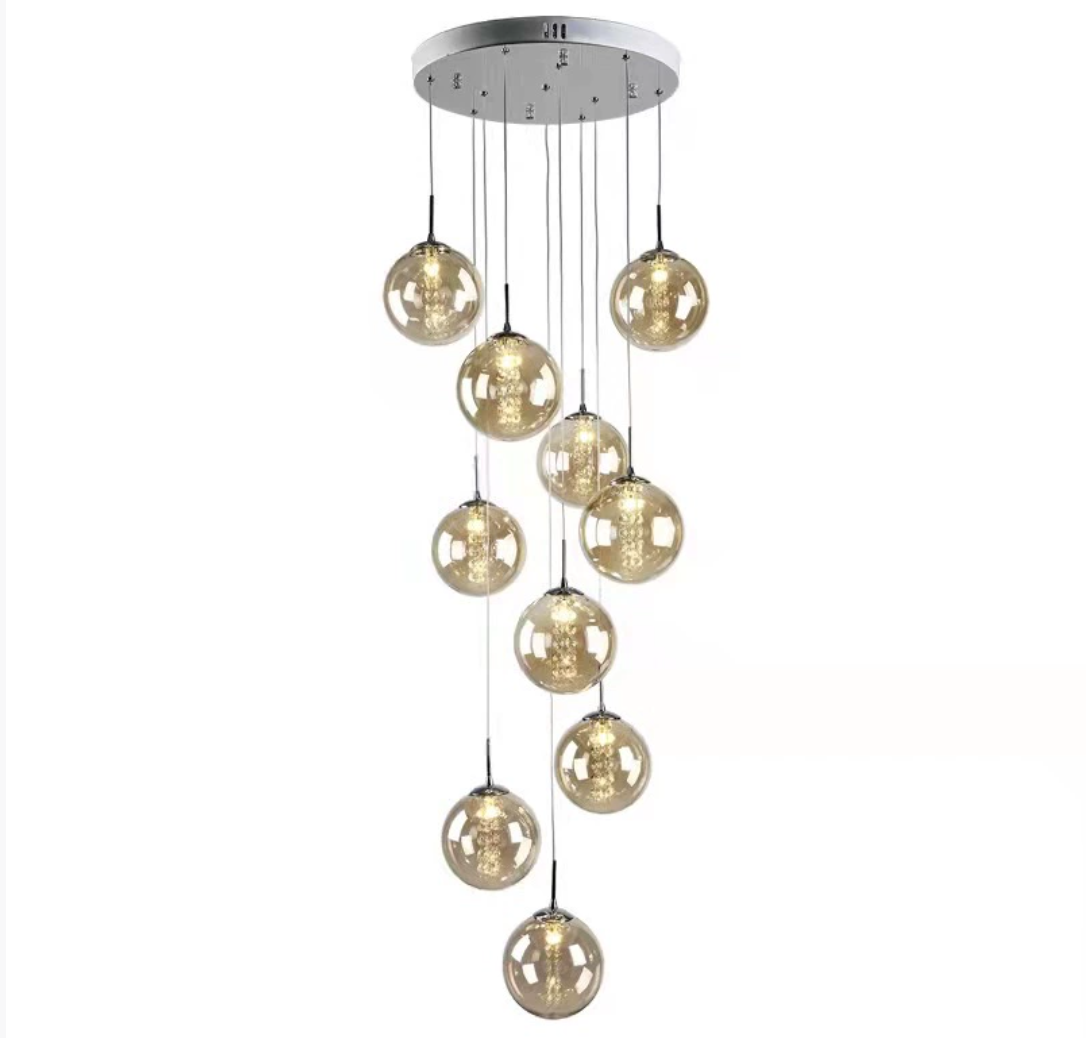 Juni luxuriöse Minimalistische Glas-Kristall Pendelleuchte