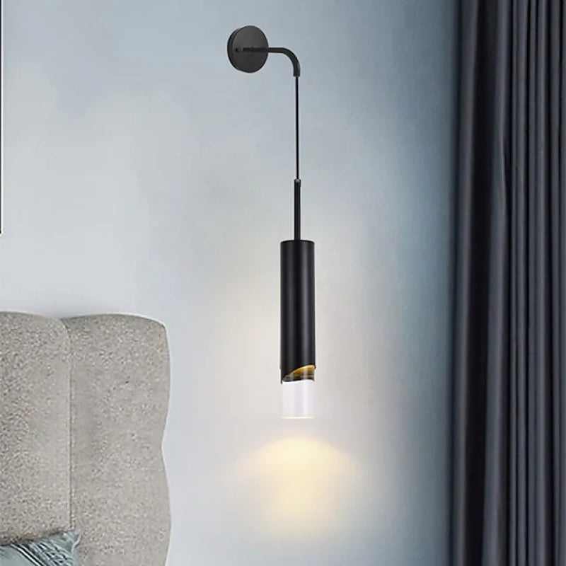 Arisha Minimalistische LED Wandleuchte Gold/Schwarz Schlafzimmer