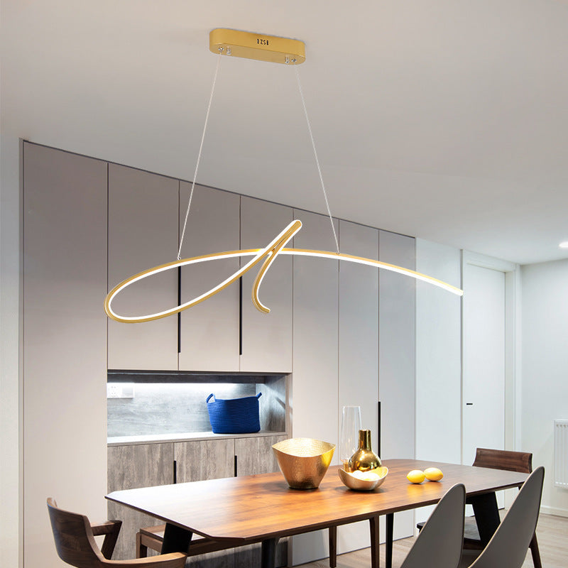 Arisha Minimalistische LED Pendelleuchte Esszimmer/Wohnzimmer Gold