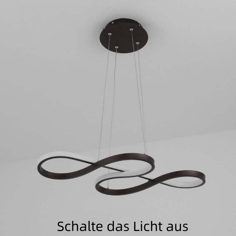 Arisha Modern LED Pendelleuchte Schwarz Weiß Gold Metall Wohnzimmer
