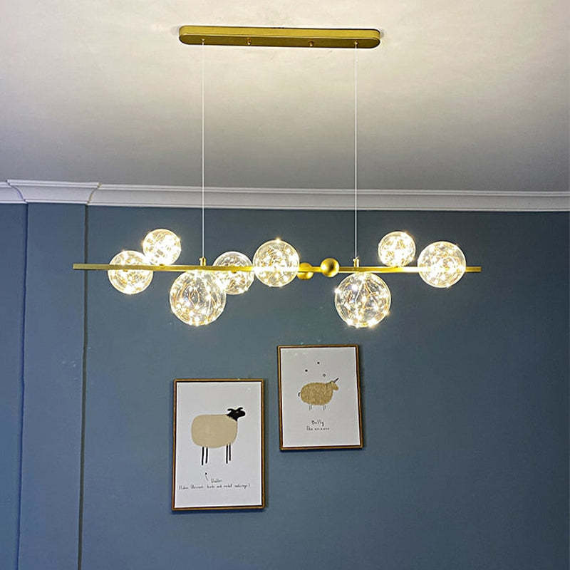 Valentina Kreis Kronleuchter Metall Glas Wohnzimmer Schlafzimmer Esszimmer