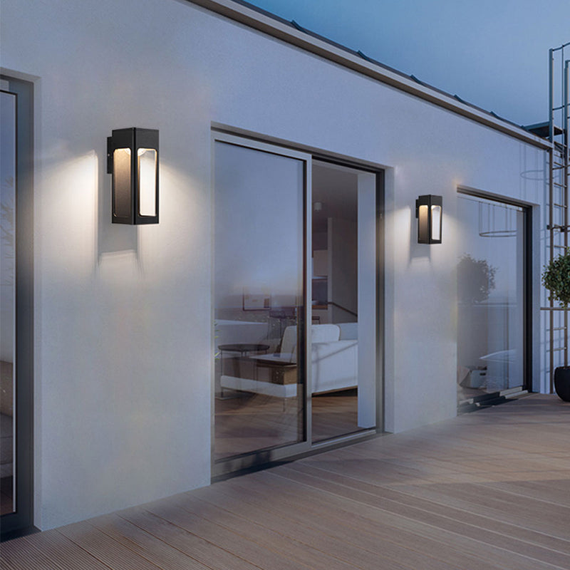 Ray Modern LED Außenwandleuchte Schwarz Außen Garten Metall