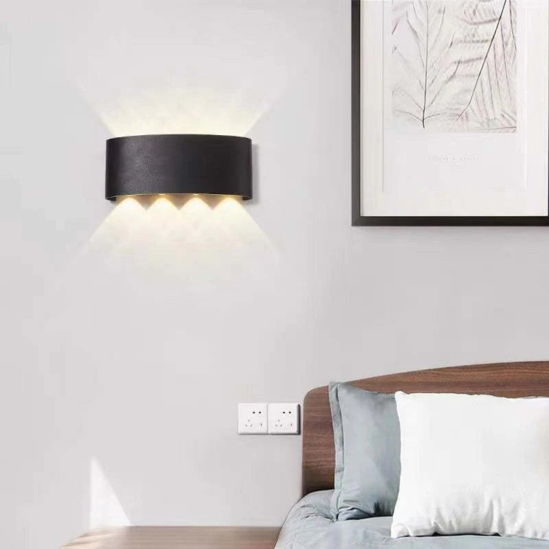 Ray Außenwandleuchte Modern Rechteck LED Weiß Metall Terrasse
