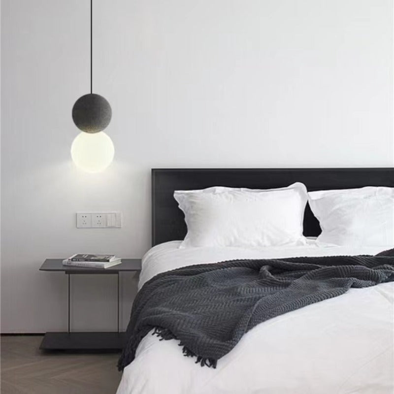 Avi Modern LED Pendelleuchte Schwarz Metall Schlaf Wohnzimmer
