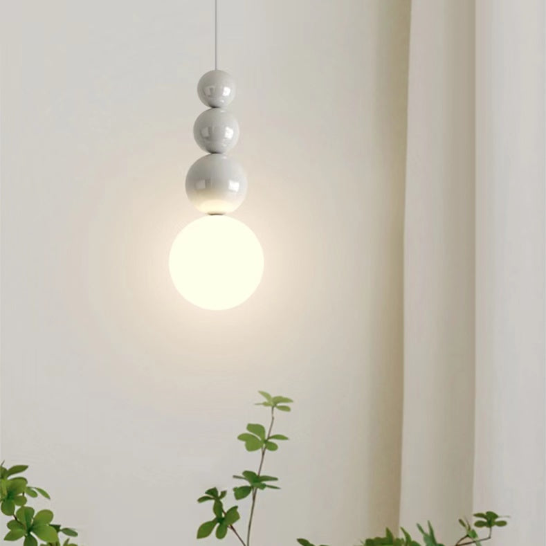 Valentina Modern LED Pendelleuchte Weiß Metall Schlaf Wohnzimmer