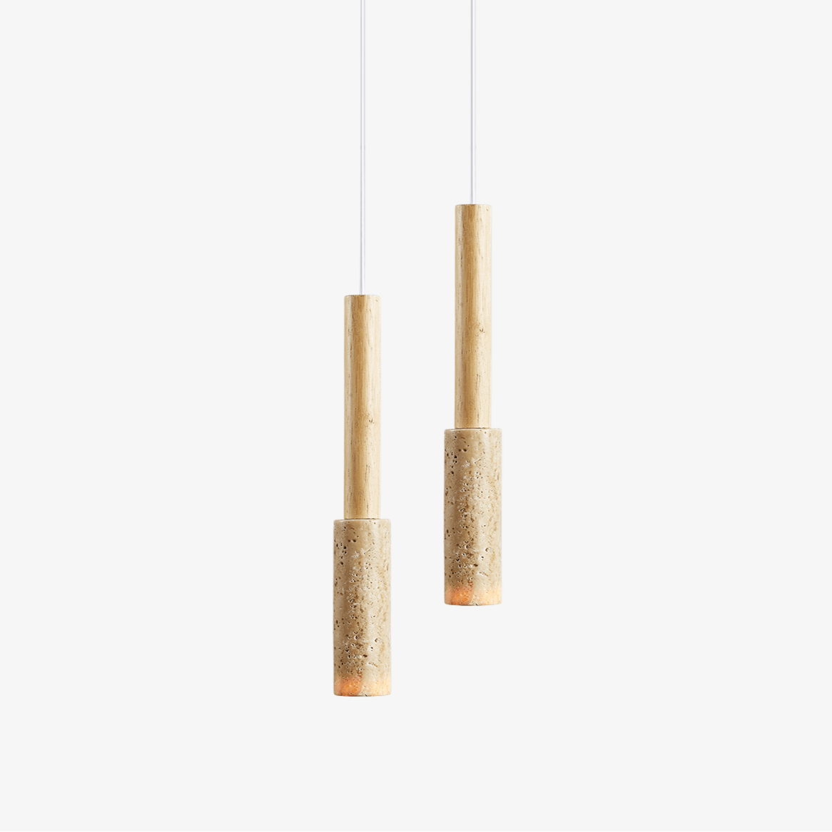 Mercer Travertine-Stick-Pendelleuchte