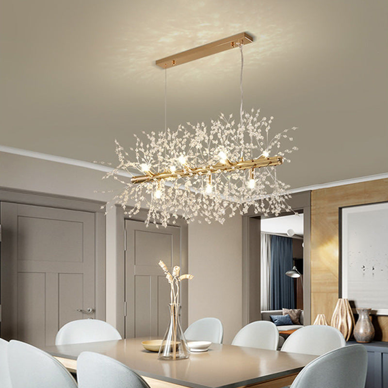 Kristy Pendelleuchte Hängelampe Gold Ess/Wohnzimmer Modern Design LED