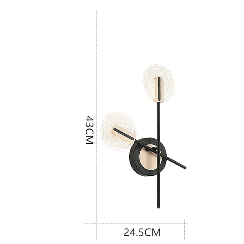 Valentina Modern LED Wandleuchte Weiß/Schwarz Innen Schlaf/Wohnzimmer