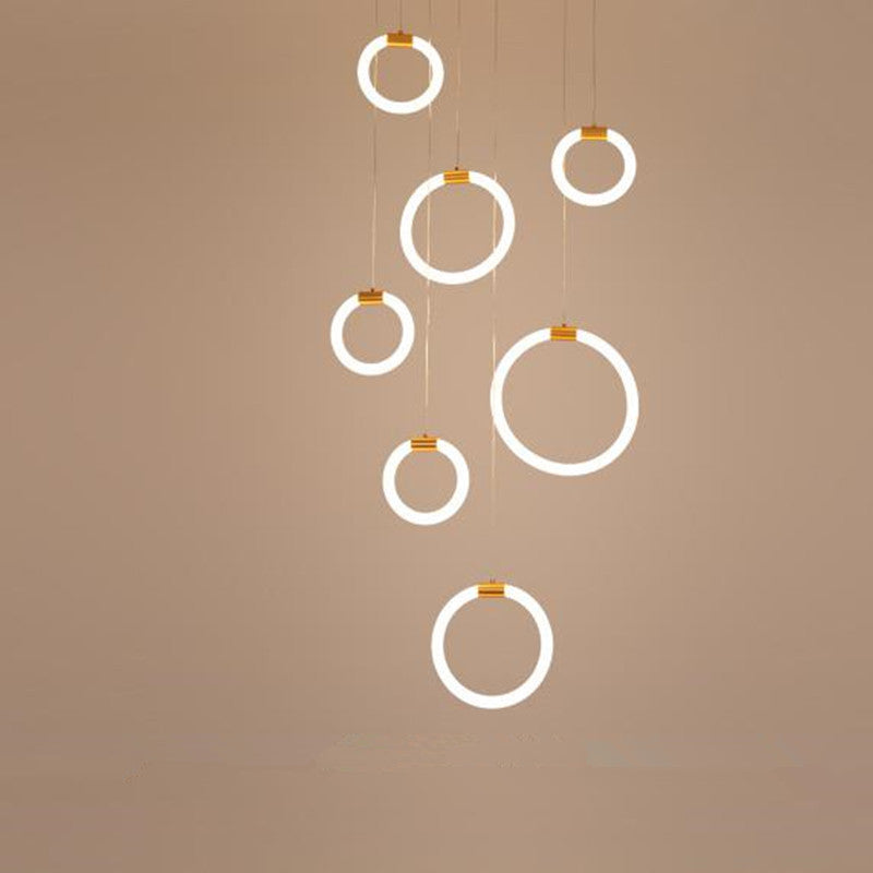 Arisha Moderne LED Pendelleuchte Wohnzimmer/Schlafzimmer Weiß/Gold