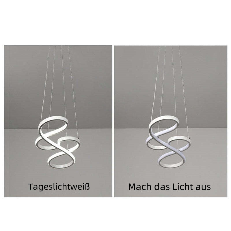 Arisha Modern LED Pendelleuchte Schwarz Weiß Gold Metall Wohnzimmer