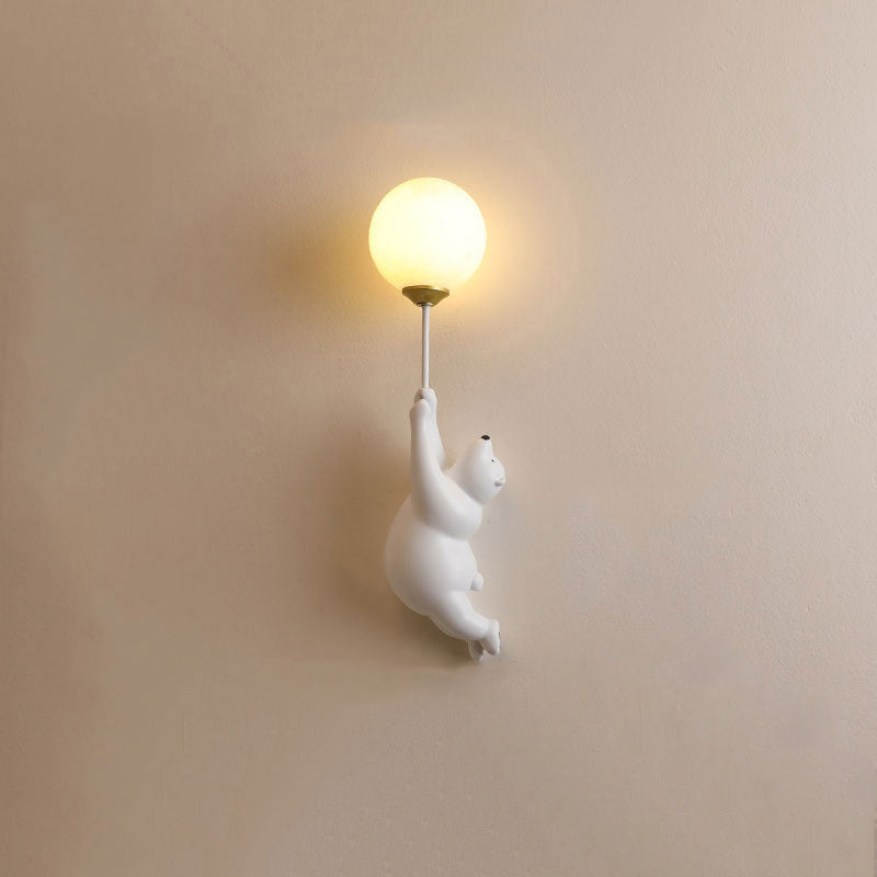 Arisha Design Bear LED Wandleuchte Innen Weiß, Kinderzimmer/Schlafzimmer