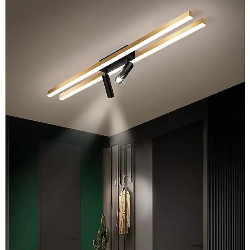 Arisha Modern LED Deckenleuchte Gold Flur/Wohnzimmer Metal&Silikon Dimmbar