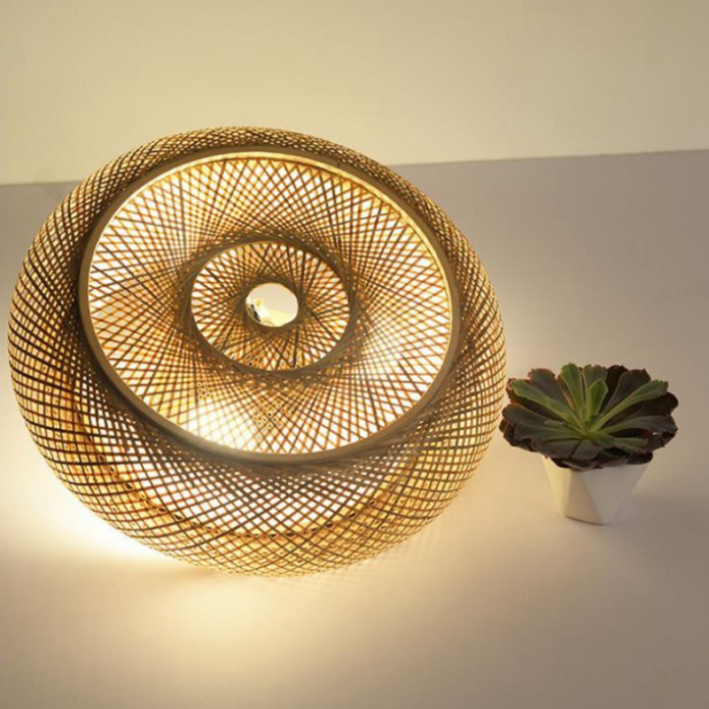 Ritta Vintage Zylinder LED Deckenleuchte Gold Wohnzimmer/Schlafzimmer Rattan