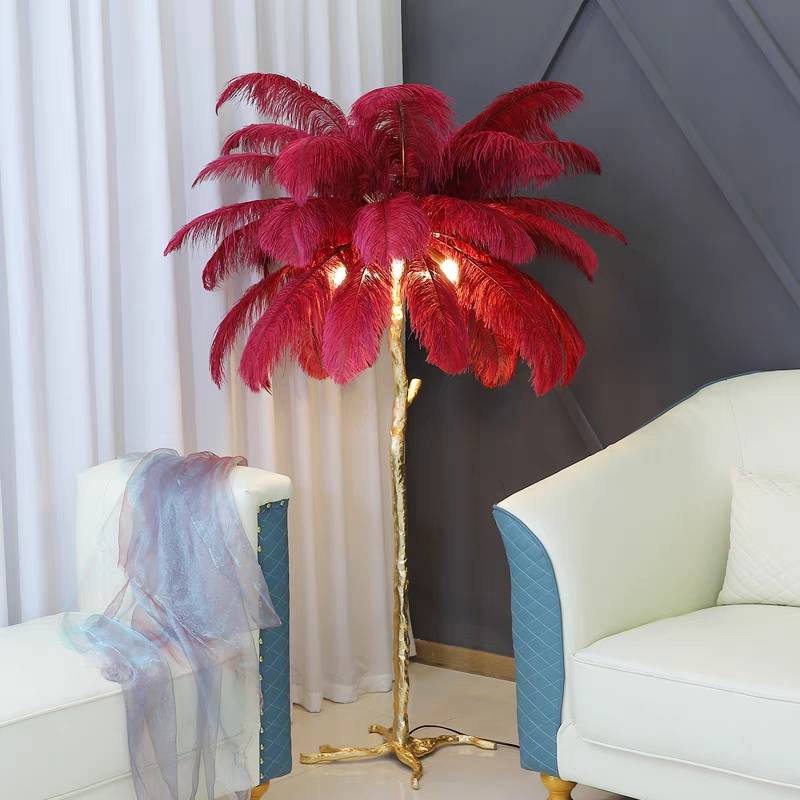 O'Moore Modern Mehrfarbig LED Stehlampe Feder Esszimmer/Wohnzimmer