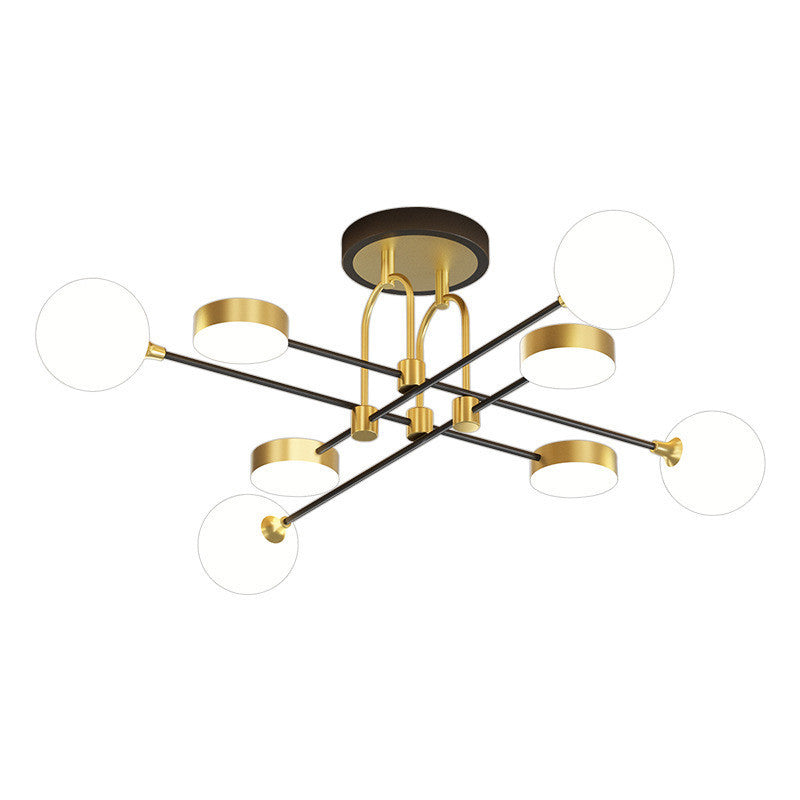 Valentina Modern LED Deckenleuchte Gold Schlafzimmer/Wohnzimmer Glas&Metall