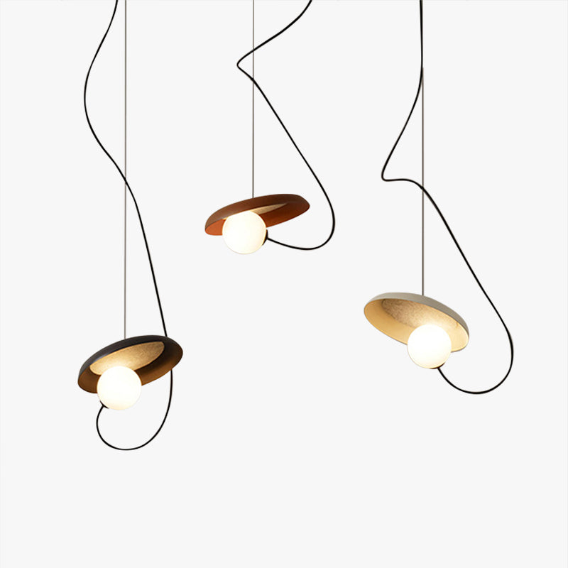 Avi Modern LED Pendelleuchte Ring Esszimmer 3 Farben Acryl/Metall