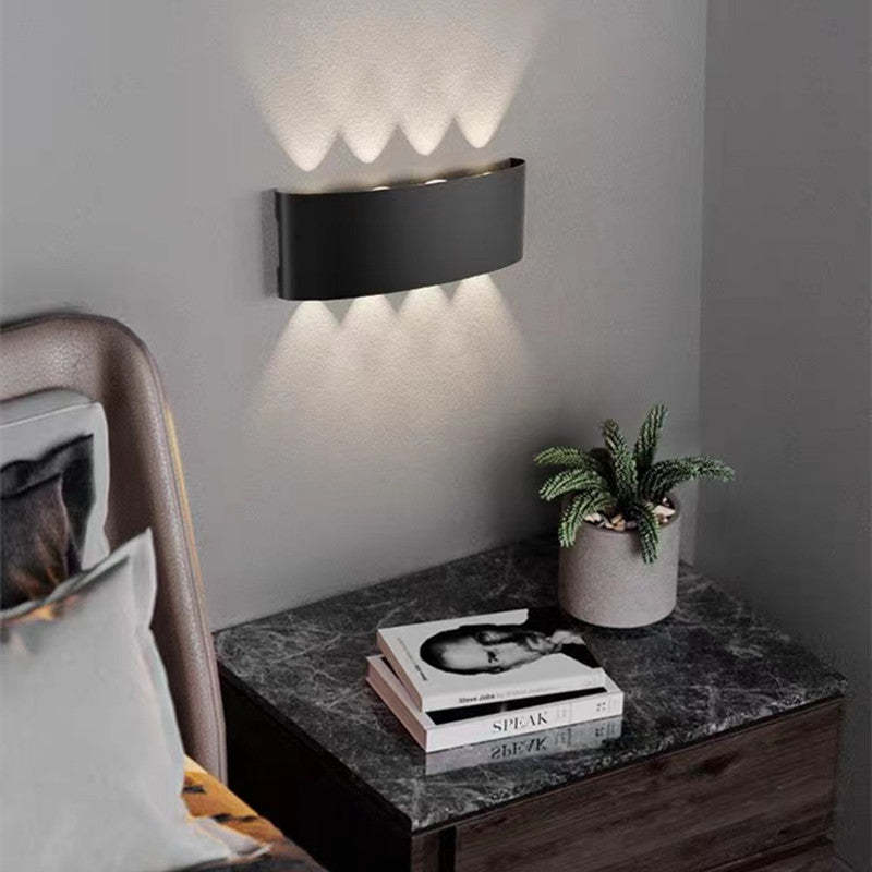 Ray Außenwandleuchte Modern Rechteck LED Weiß Metall Terrasse