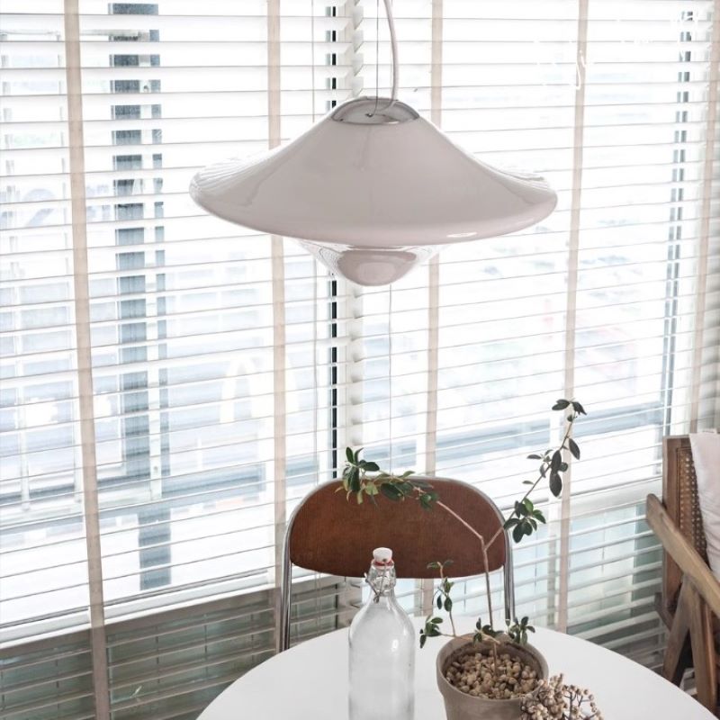 Valentina Modern UFO Metall Glas LED Pendelleuchte Studie Schlafzimmer