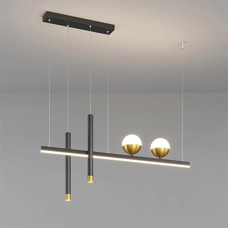 Arishalineare LED Pendelleuchte aus Metall für Esszimmer
