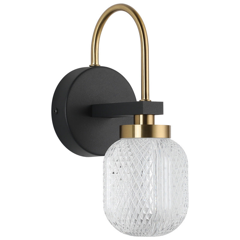 Arisha Moderne LED Wandleuchte Schwarz-Gold Schlafzimmer/Wohnzimmer Metall