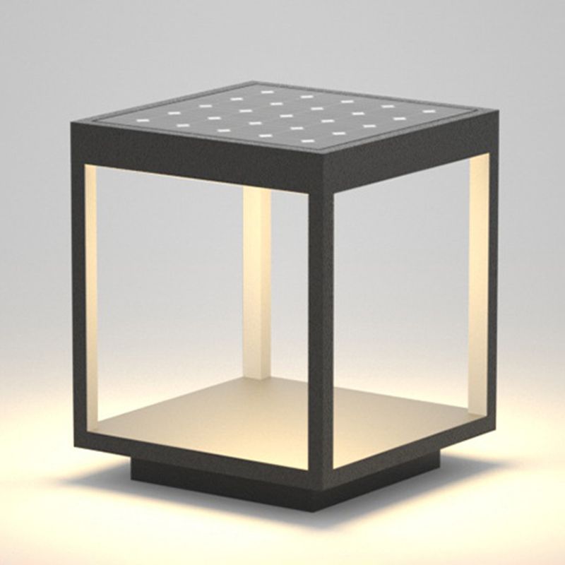 Ray Minimalistische LED Außensokelleuchte Schwarz Garten Metall