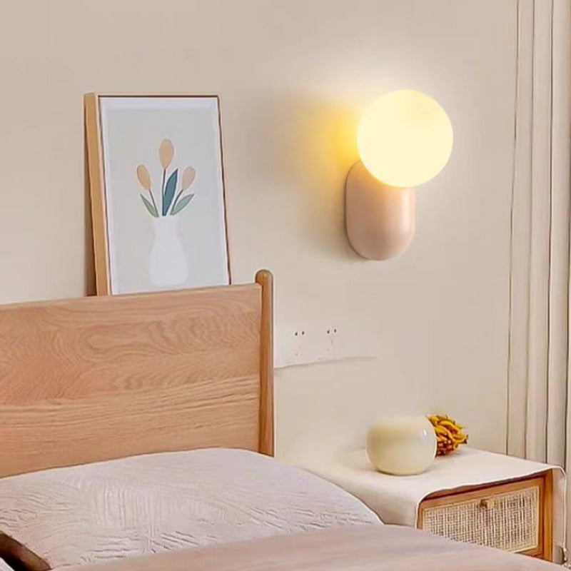Valentina Modern LED Indoorwandleuchte Harz Glas Schlaf Wohnzimmer