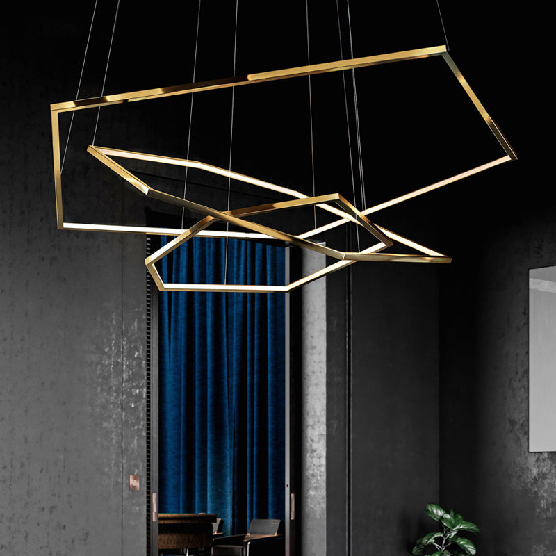 Arisha Modern Design LED Pendelleuchte Gold Wohn/Ess/Schlafzimmer Metall