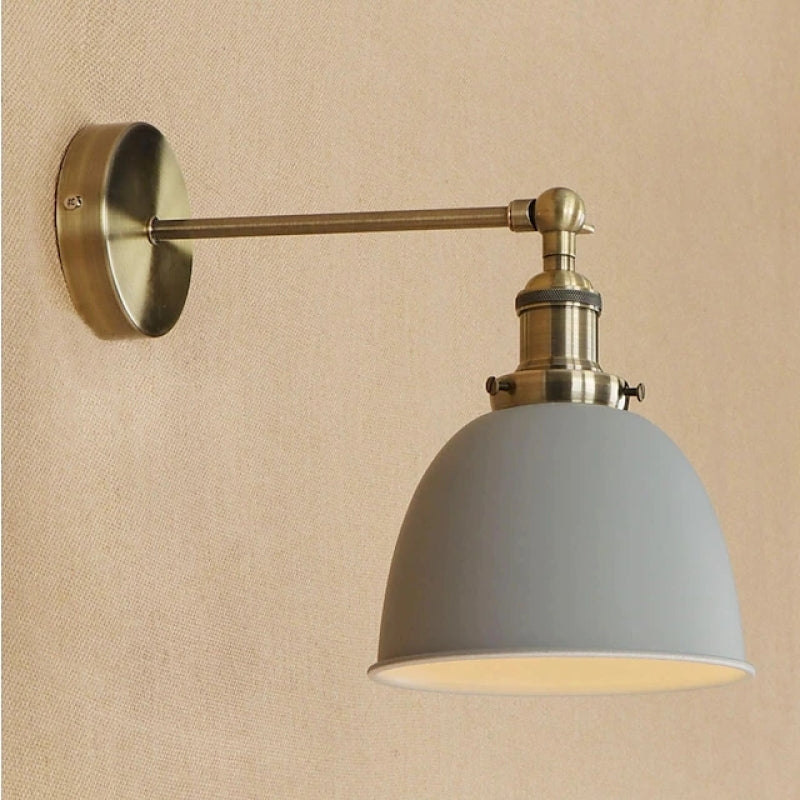 Silva Vintage LED Wandleuchte Innen Schwarz Schlafzimmer Metall