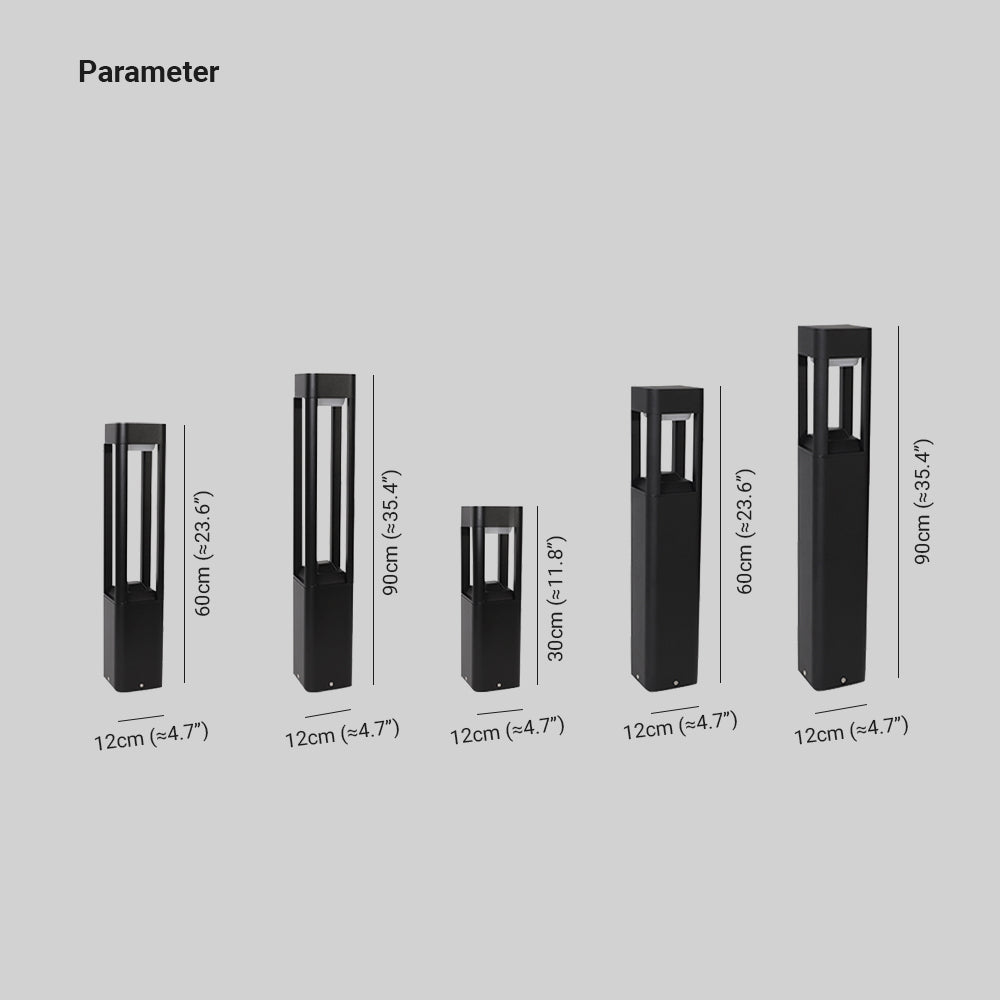 Ray Modern Rechteckig LED Außenleuchte Metall Acryl Garten
