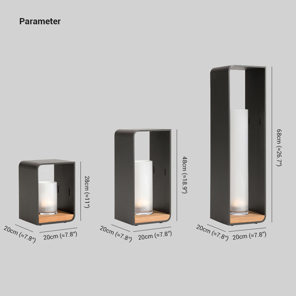 Ray Außenstehleuchte Minimalistisch Quadrat LED Metall Garten Flur