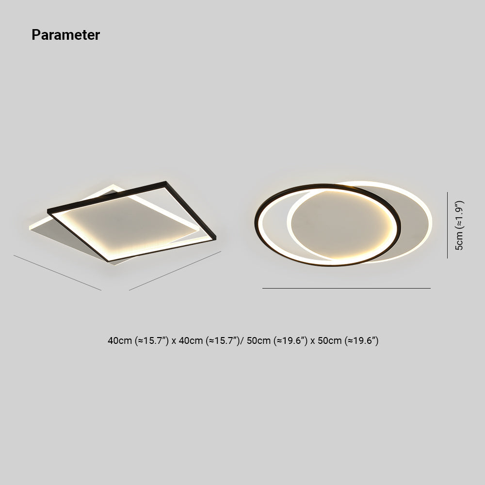 Arisha Modern LED Deckenleuchte Weiß Wohn/Schlafzimmer Metall&Acryl