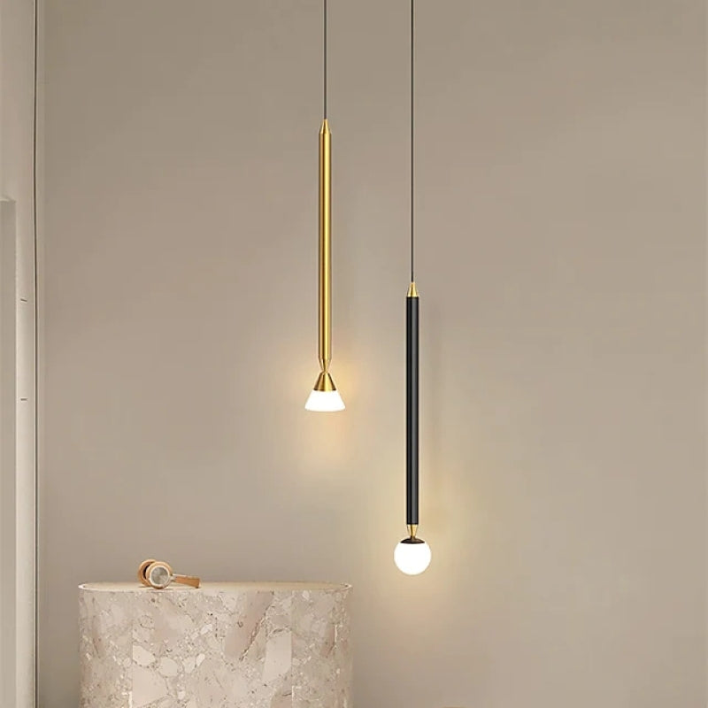 Kristy Nodic Pendelleuchte Schwarz Linear Wohn/Schlafzimmer