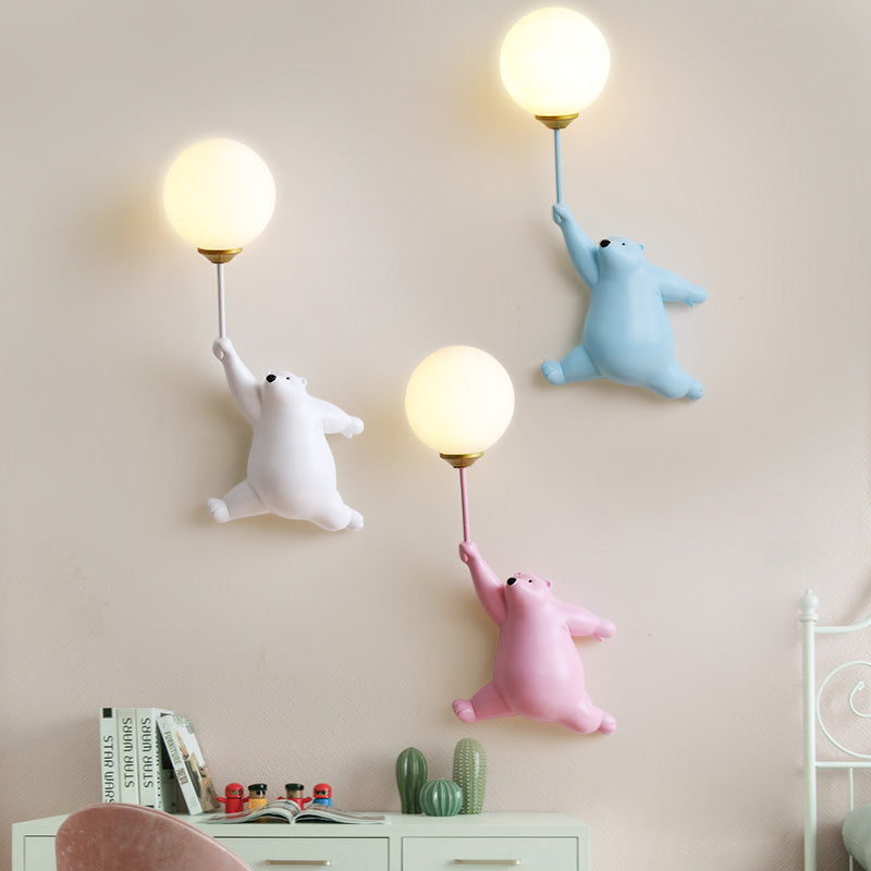 Arisha Design Bear LED Wandleuchte Innen Weiß, Kinderzimmer/Schlafzimmer