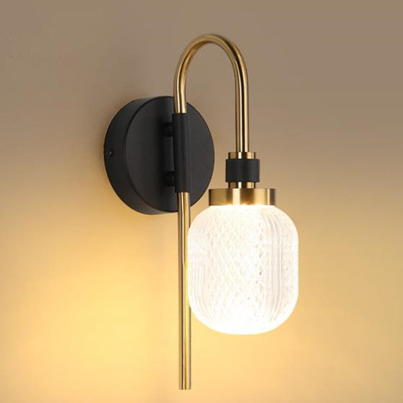 Arisha Moderne LED Wandleuchte Schwarz-Gold Schlafzimmer/Wohnzimmer Metall