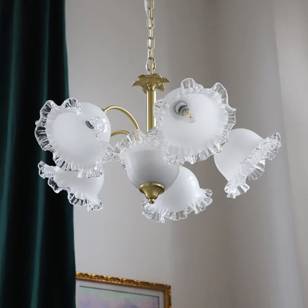 Arisha Retro LED Kronleuchter Metall/Glas Wohnzimmer/Schlafzimmer