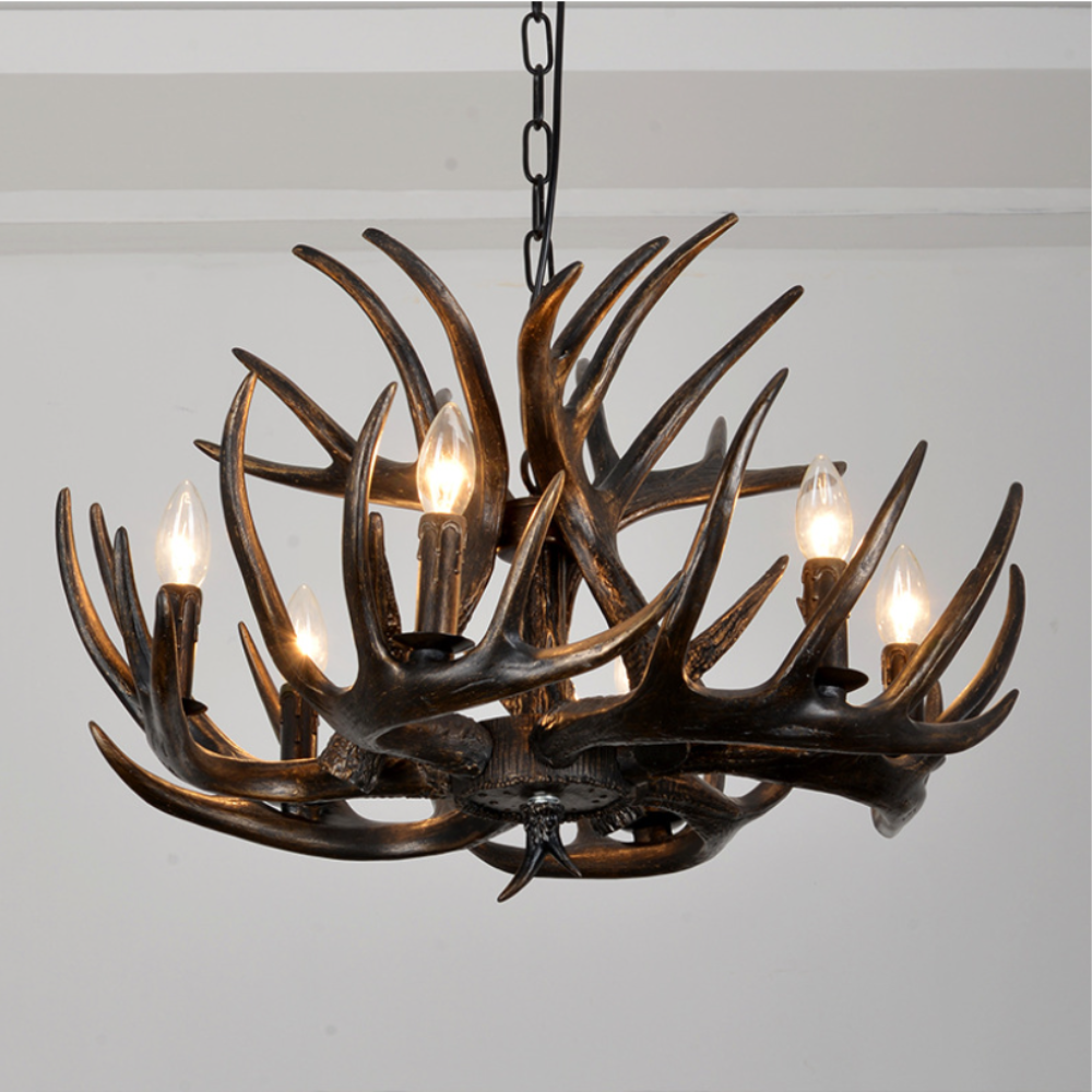 Silva LED Kronleuchter Holz Schlafzimmer/Esszimmer/Wohnzimmer