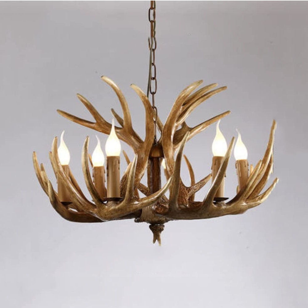 Silva LED Kronleuchter Holz Schlafzimmer/Esszimmer/Wohnzimmer